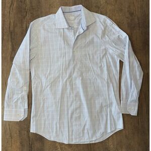 Bugatchi Uomo Shirt Mens Extra Large Button Up Striped Long Sleeve 16 32/33